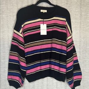 Promesa Women's Multicolor Striped Crew Neck Sweater Size M